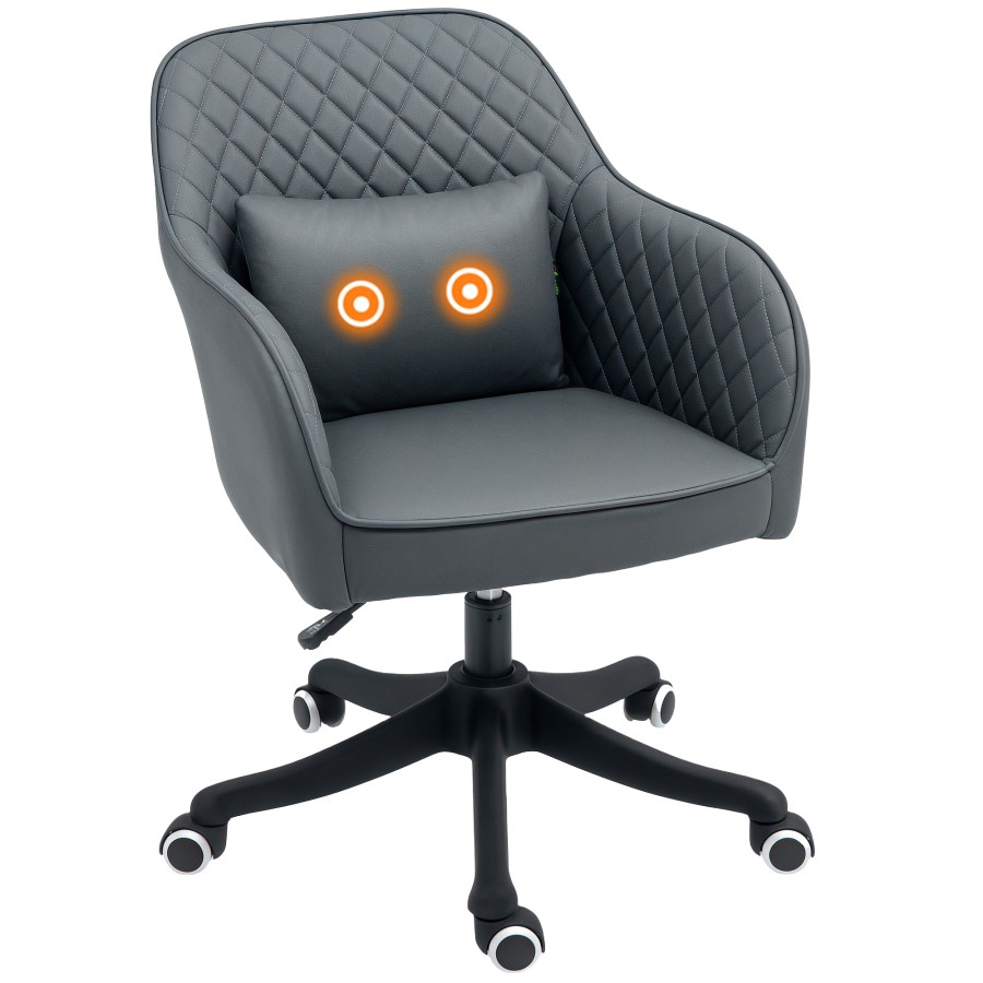 Vinsetto Office Chair with Rechargeable Vibration Massage, Grey