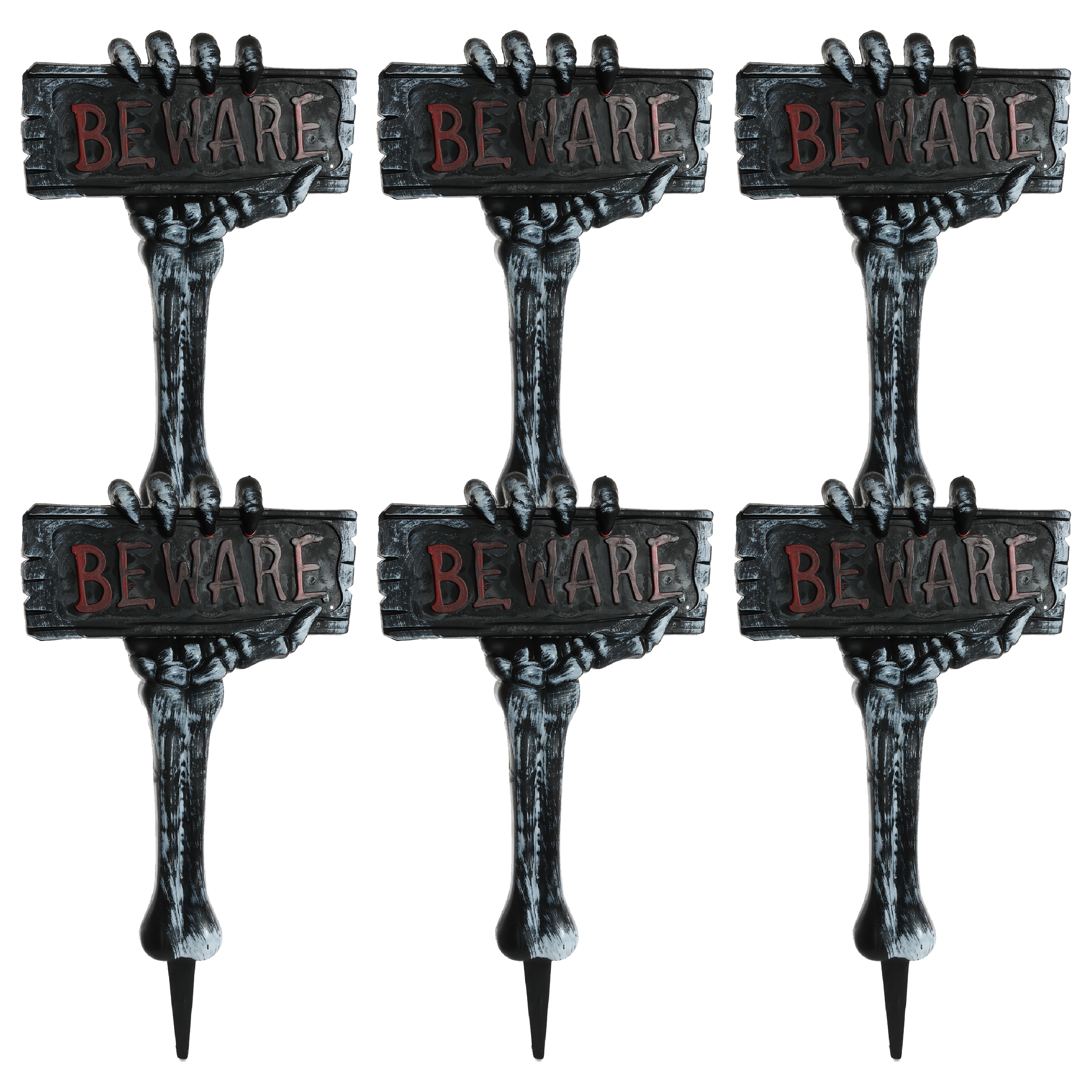 Click to view product details and reviews for Halloween Beware Sign Decoration Pack Of 6.