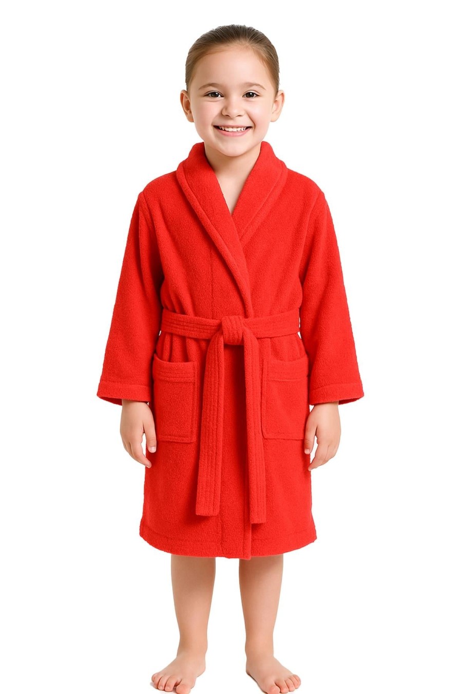 Click to view product details and reviews for A2z 4 Kids Girls Boys Towel Bathrobe Shawl Collar Soft For Age 5 13 Years 9 10 Years Red.