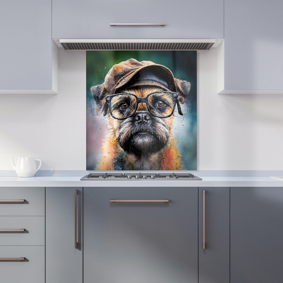 Click to view product details and reviews for Border Terrier Dog Splashart Kitchen Splashback W600mm X H650mm.