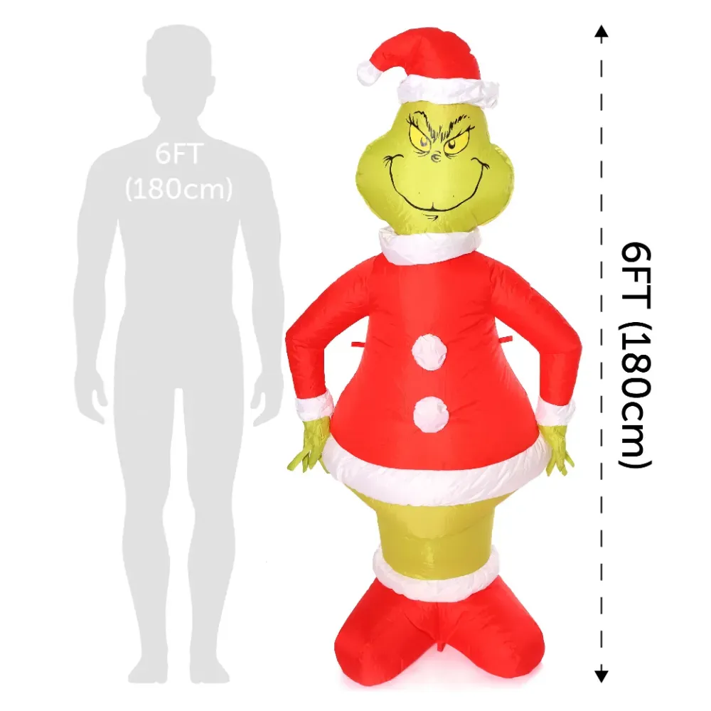 6 Ft / 180cm Inflatable Grinch Decoration