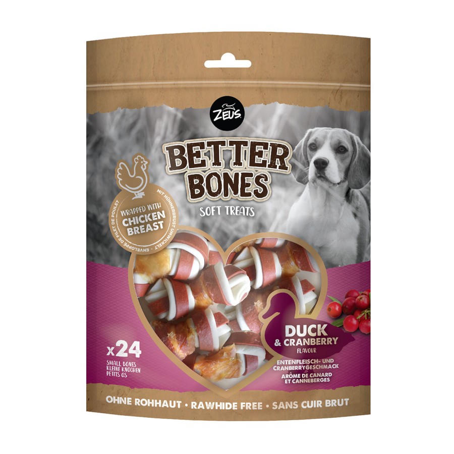 Click to view product details and reviews for Zeus Better Bones Duck Small Bones With Wrapped Chicken Pack Of 24.