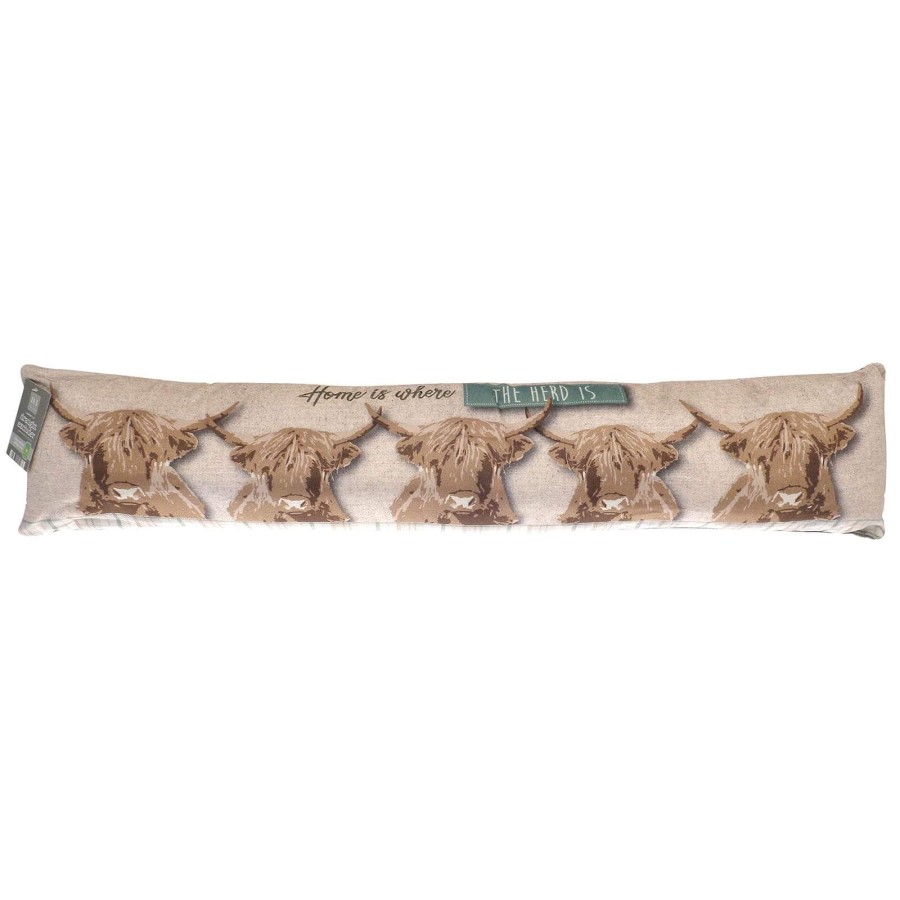 Highland Cows Draught Excluder Energy Saving Door Insulator 88cm