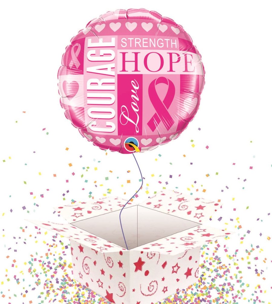 Click to view product details and reviews for Breast Cancer Inspirations 46cm Round Foil Balloon In A Box.