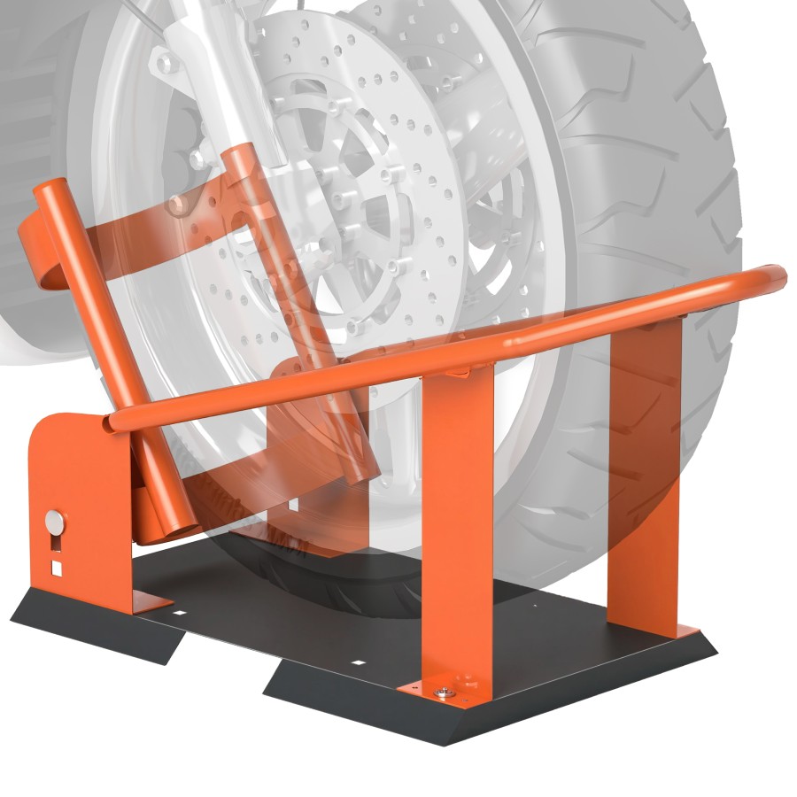 Click to view product details and reviews for Homcom Motorcycle Wheel Chock 8165 Kg Capacity Heavy Duty Steel Motorcycle Front Wheel Chock Holder With 3 Height Adjustable Holes Fits 381 5334 M.