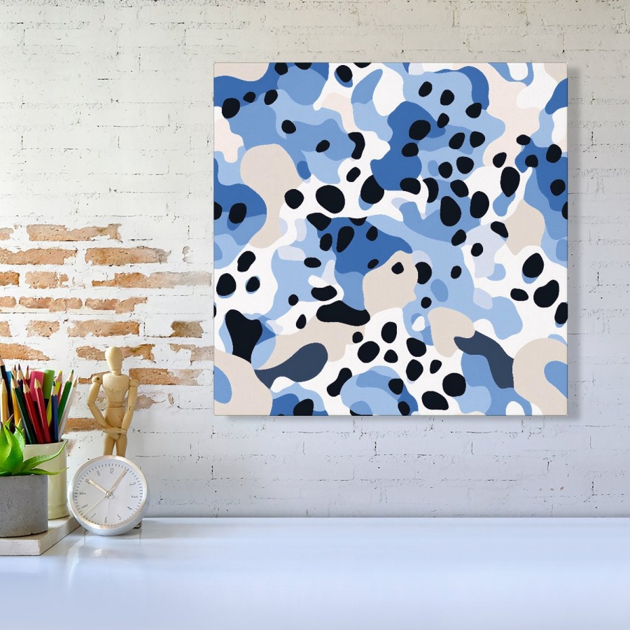 Click to view product details and reviews for Blue Camouflage Pattern Canvas Large 30 X 30.