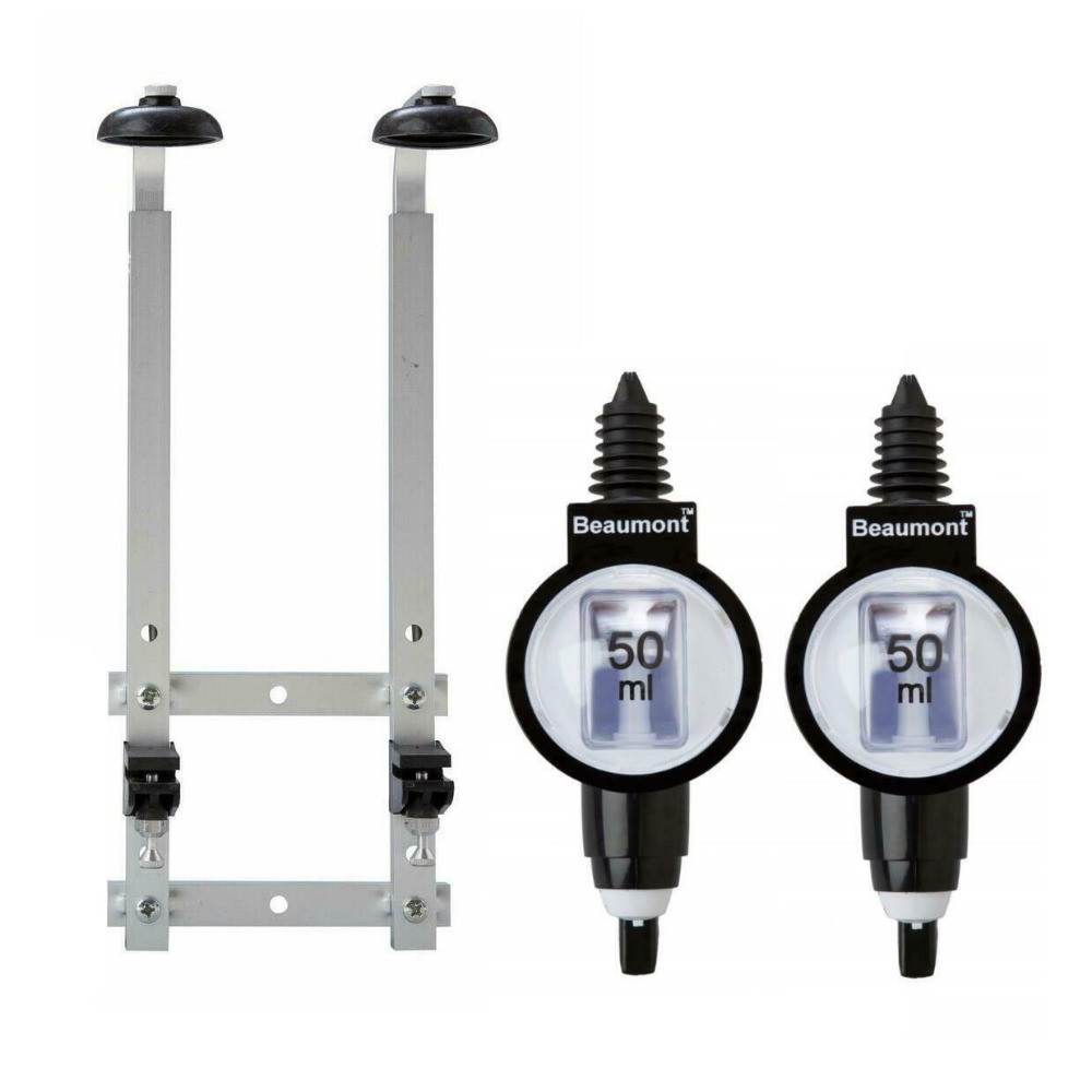 Beaumont 2 x 50ml Metrix SL Bar Optic Spirit Measure & 70cl/1L Wall Brackets