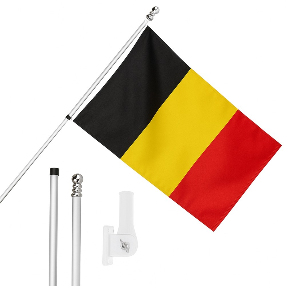 Click to view product details and reviews for Large 5ft X 3ft Belgium Flag With 6ft Pole Wall Bracket.