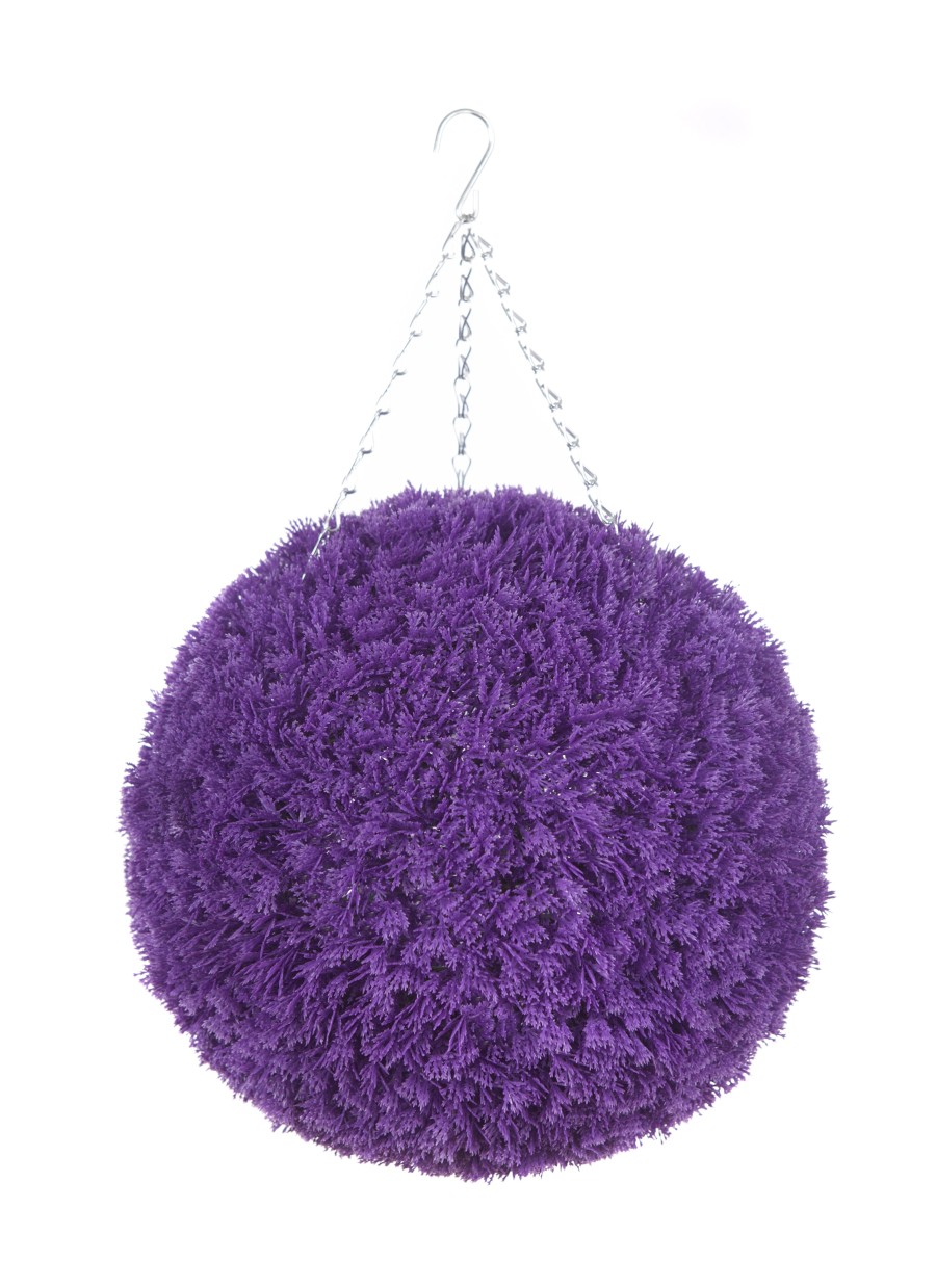 Best Artificial 36cm Purple Heather Topiary Ball
