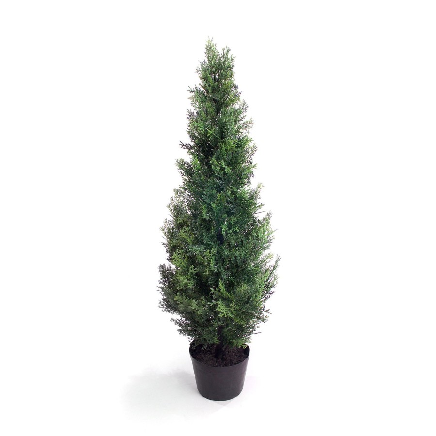 Best Artificial 3ft - 90cm Potted Cedar Topiary Tree