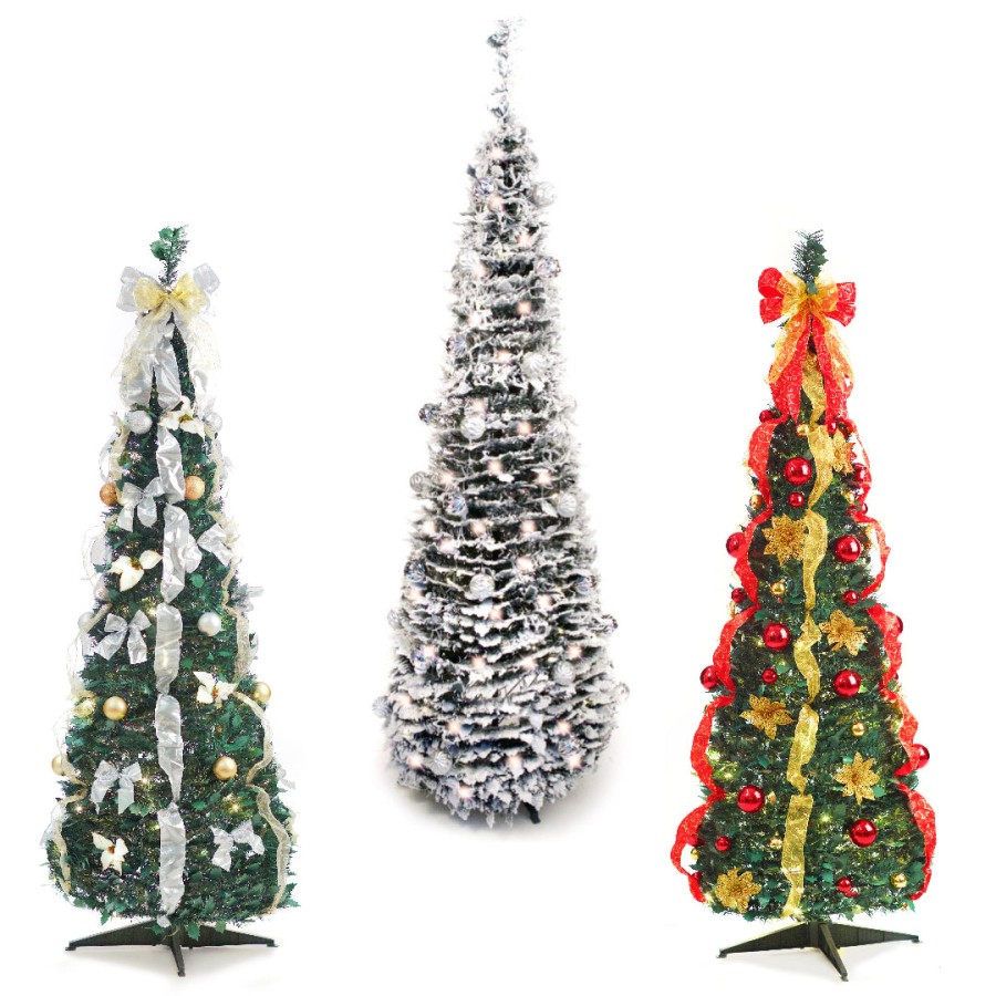 Best Artificial Pop-up 6ft Pre-Decorated Pre-Lit Christmas Trees