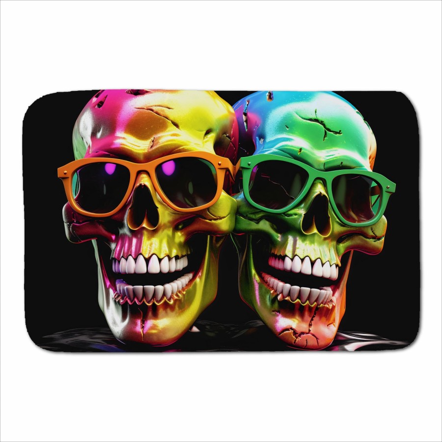 Click to view product details and reviews for Happy Skeletons In Sunglasses Sherpa Blanket.