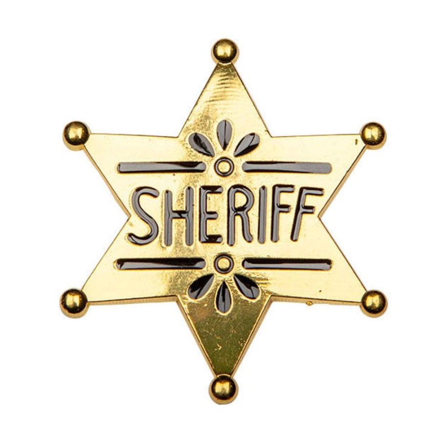 Click to view product details and reviews for Gold Western Sheriff Metal Fancy Dress Badge.