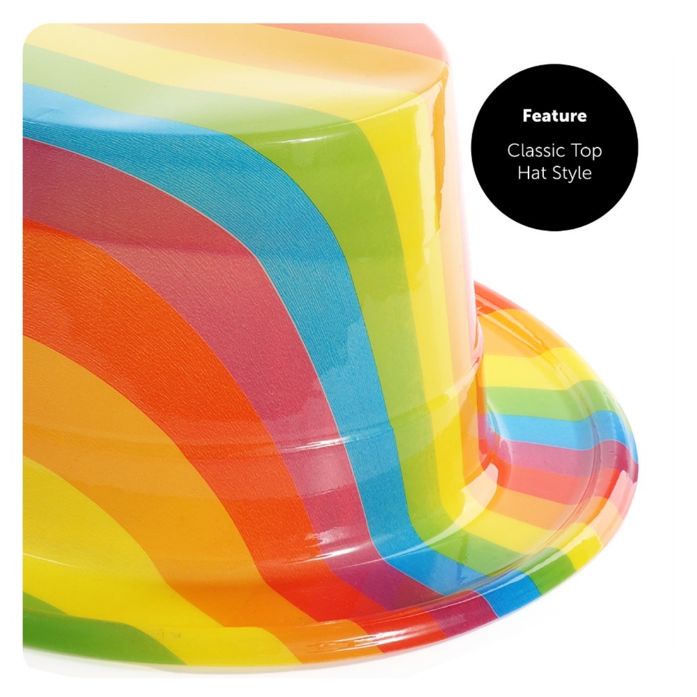 Adults Rainbow Top Hat – Pride Celebration Accessory for Parades & Summer Events