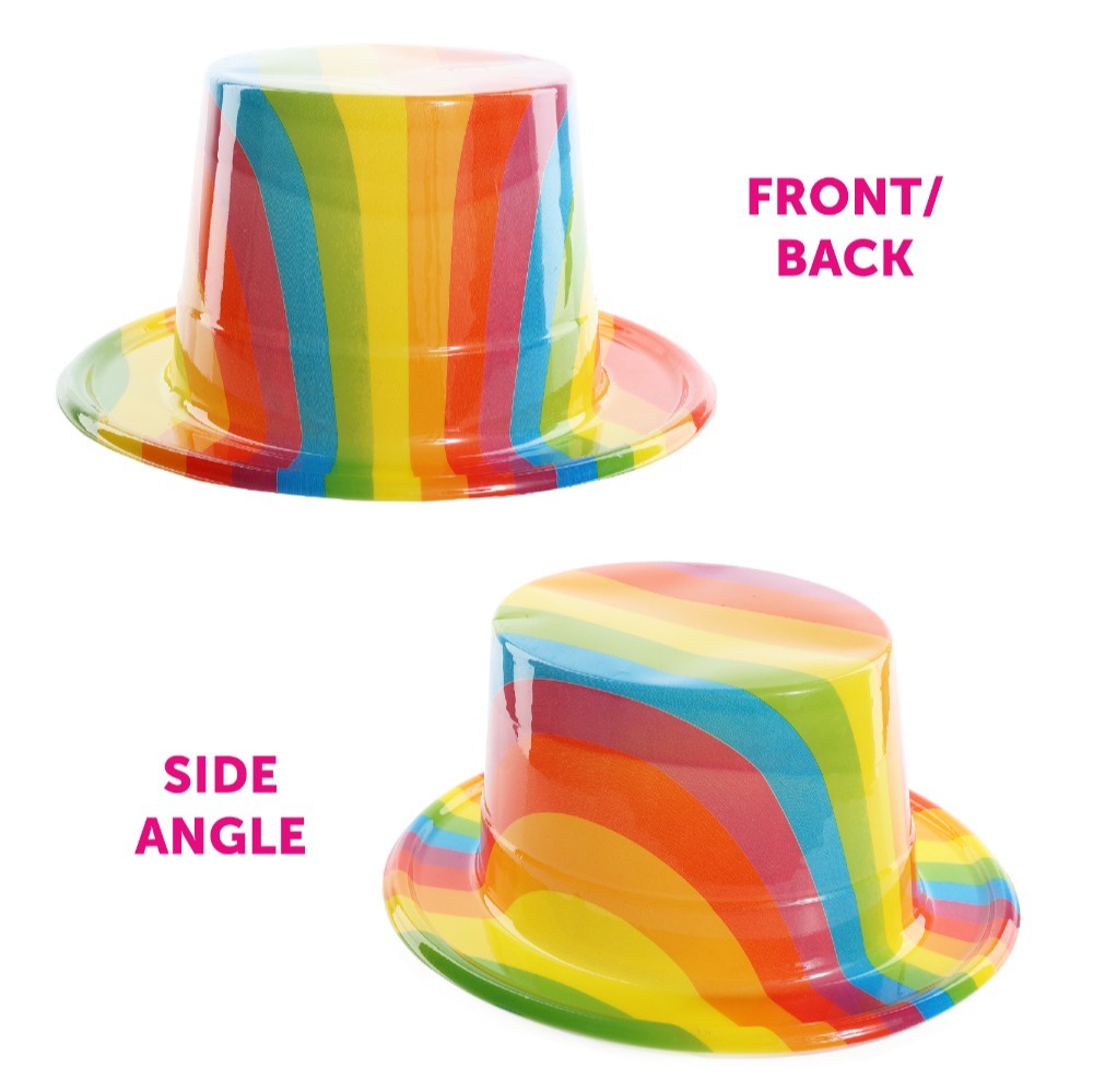 WHOLESALE Pack of 144 Rainbow Pride Top Hats