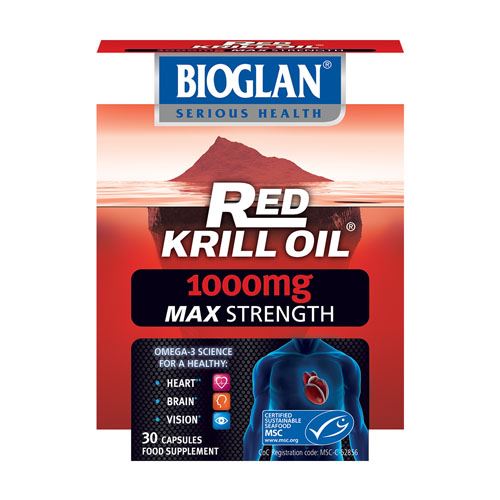 Bioglan  Red Krill Oil 1000mg Capsules - Double Strength - 30s - 76477