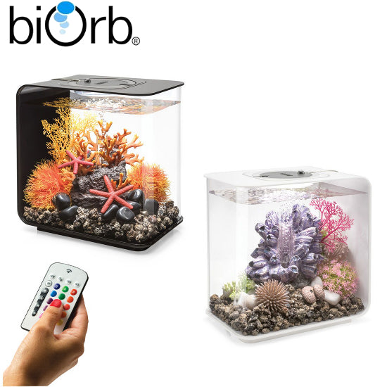 BiOrb Flow 15L Aquarium MCR LED Lighting Black / White