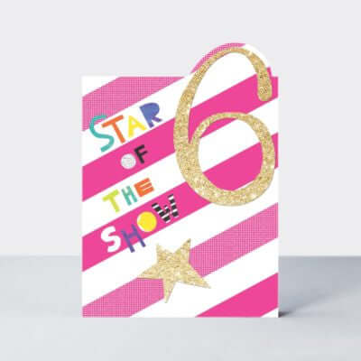 Click to view product details and reviews for Birthday Card Age 6 Star Of The Show.