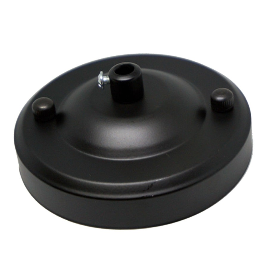Black Ceiling Rose Hook Plate Light Fitting3091
