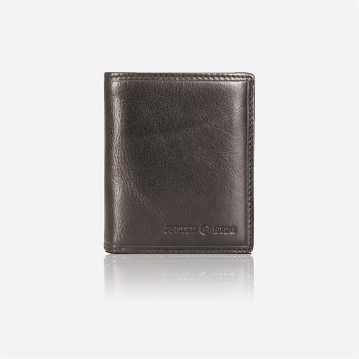 Black Leather Wallet Large Bifold Wallet ID Window RFID Secure By Jekyll & Hide