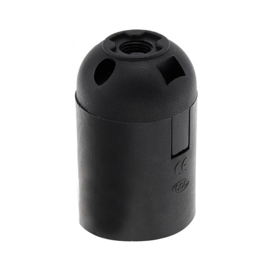 Black Screw E27 Light Bulb Lamp Pendant Holder Socket3654
