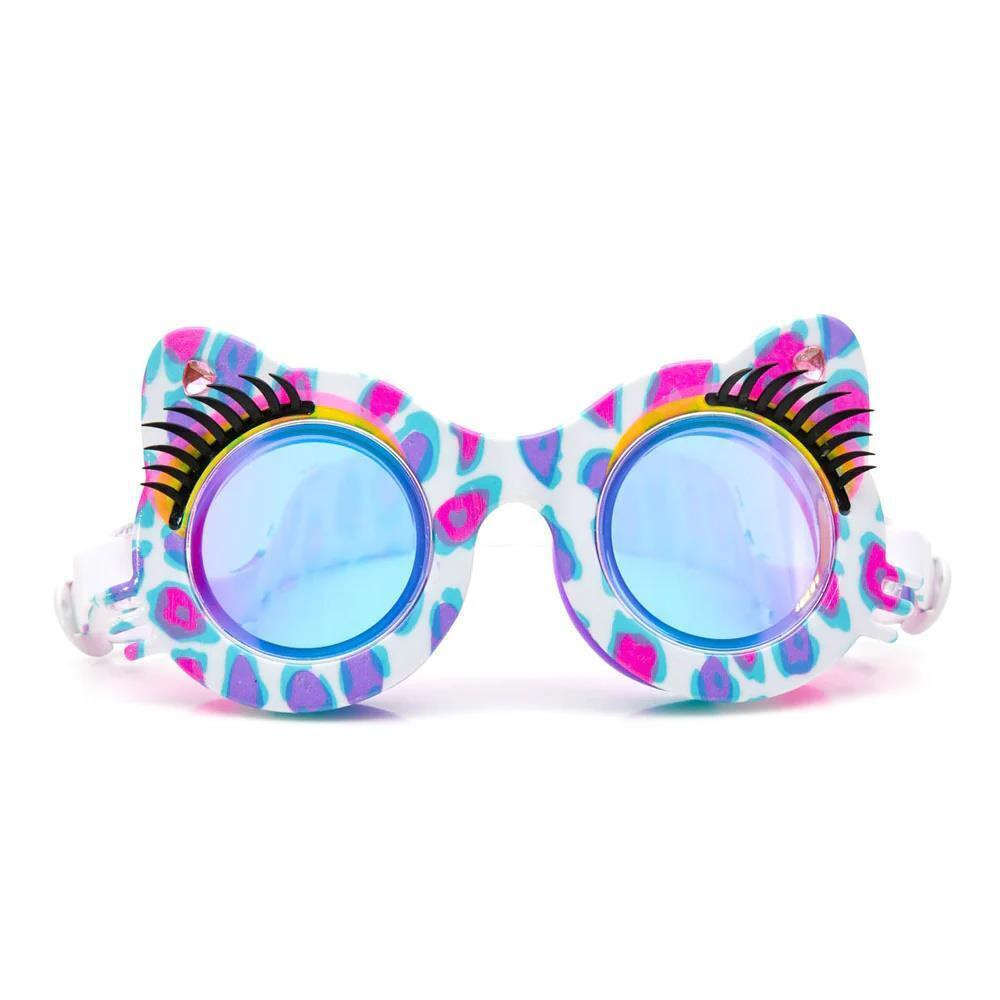 Bling2O Girls Swimming Goggles Cat Shape Cheetah Children's UV Swim Glasses 5y+