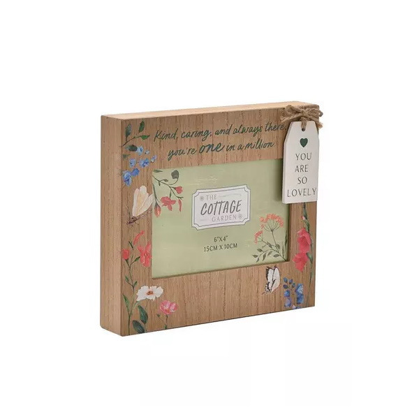 Block Photo Frame Blank Cottage Garden Sentiment Turquoise Mother's Day Gifting