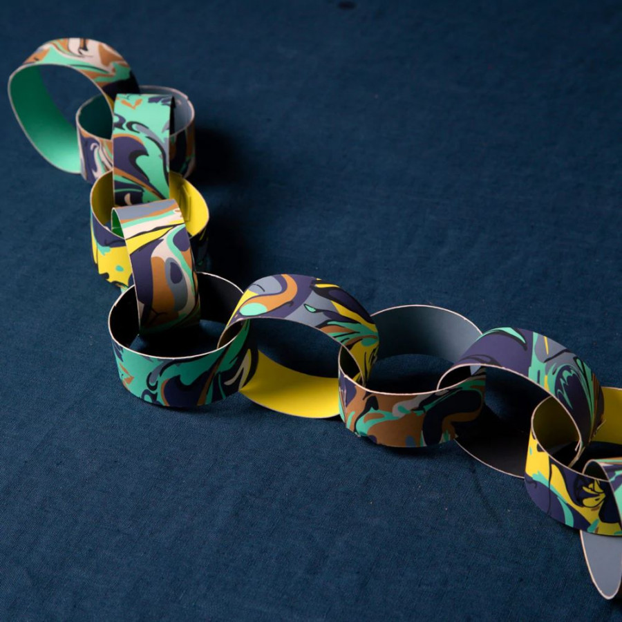 Click to view product details and reviews for Blue Marble Christmas Paper Chains Childrens Hanging Decorations 100 Chains.