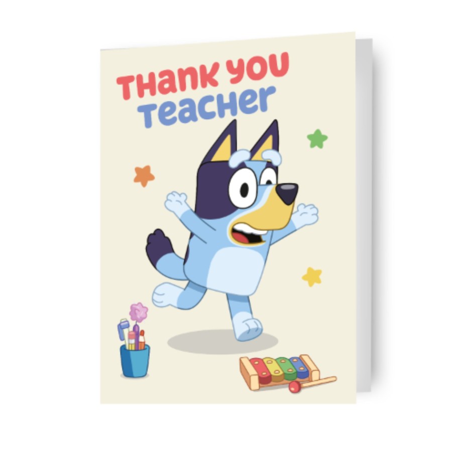 Click to view product details and reviews for Bluey Thank You Teacher Card.