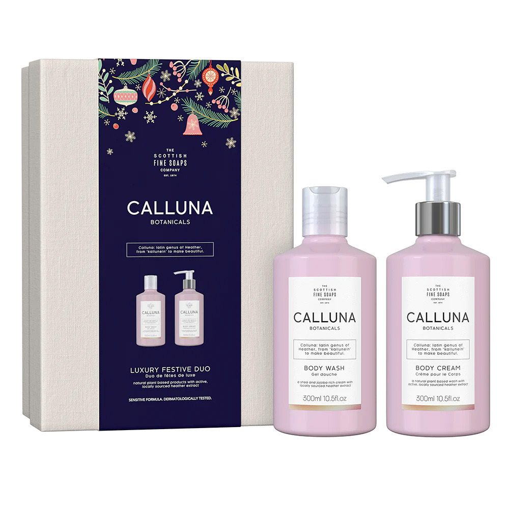 Body Wash & Cream Pump Calluna Festive Duo Scottish Fine Soaps Fragranced Christmas Gift Set