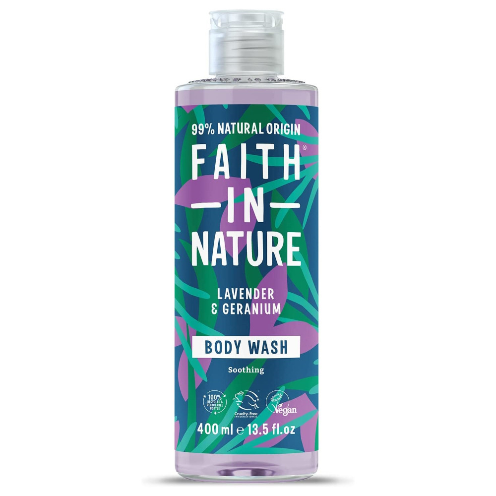 Body Wash Fragranced Beauty Gift Shower Gel Vegan Natural Faith In Nature - Lavender & Geranium