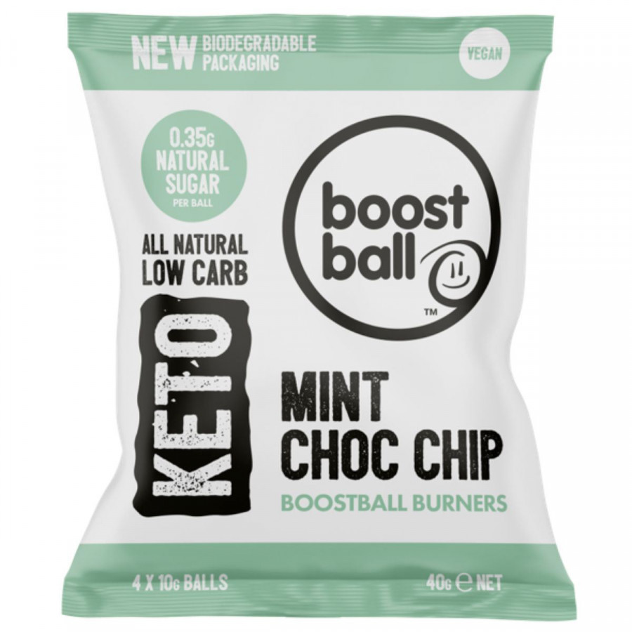 Boostball  Mint Choc Chip Keto Boostball Burners - 40g x 12 - 700763