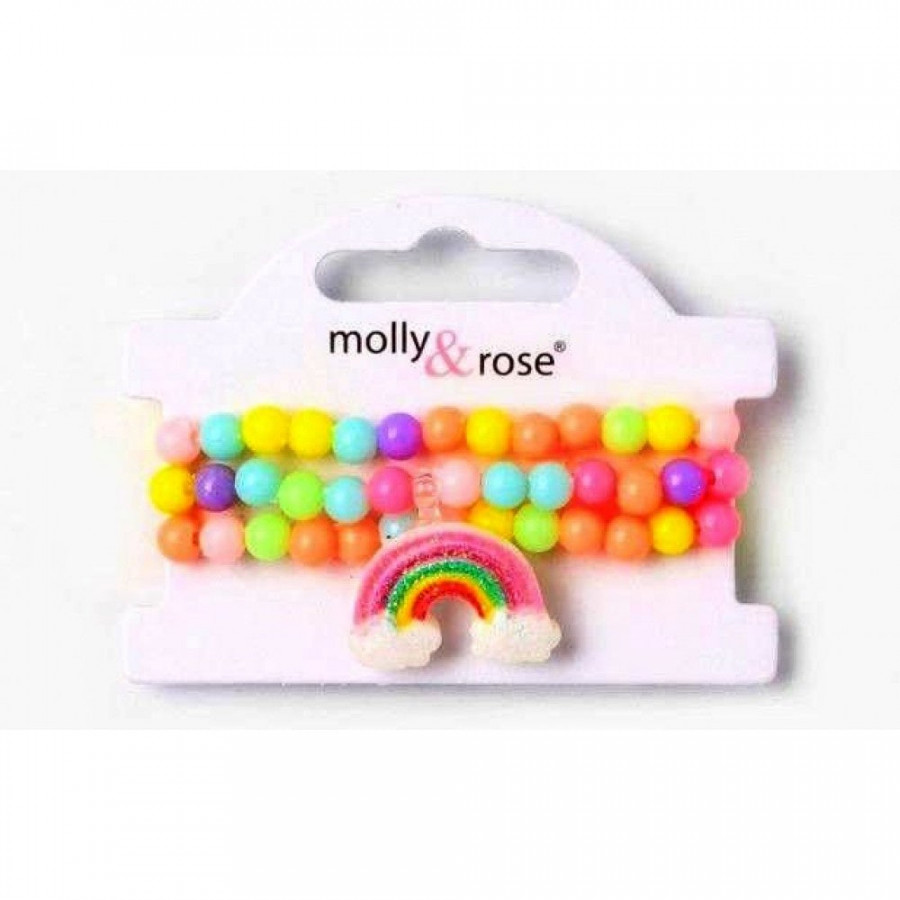 Click to view product details and reviews for Bracelets 3 Stretch Bead With Rainbow.