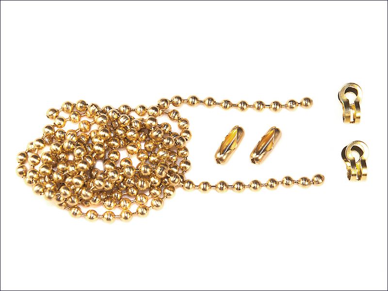 Brass Ball Chain Kit 1m Polished Brass FAICHBALLPB1