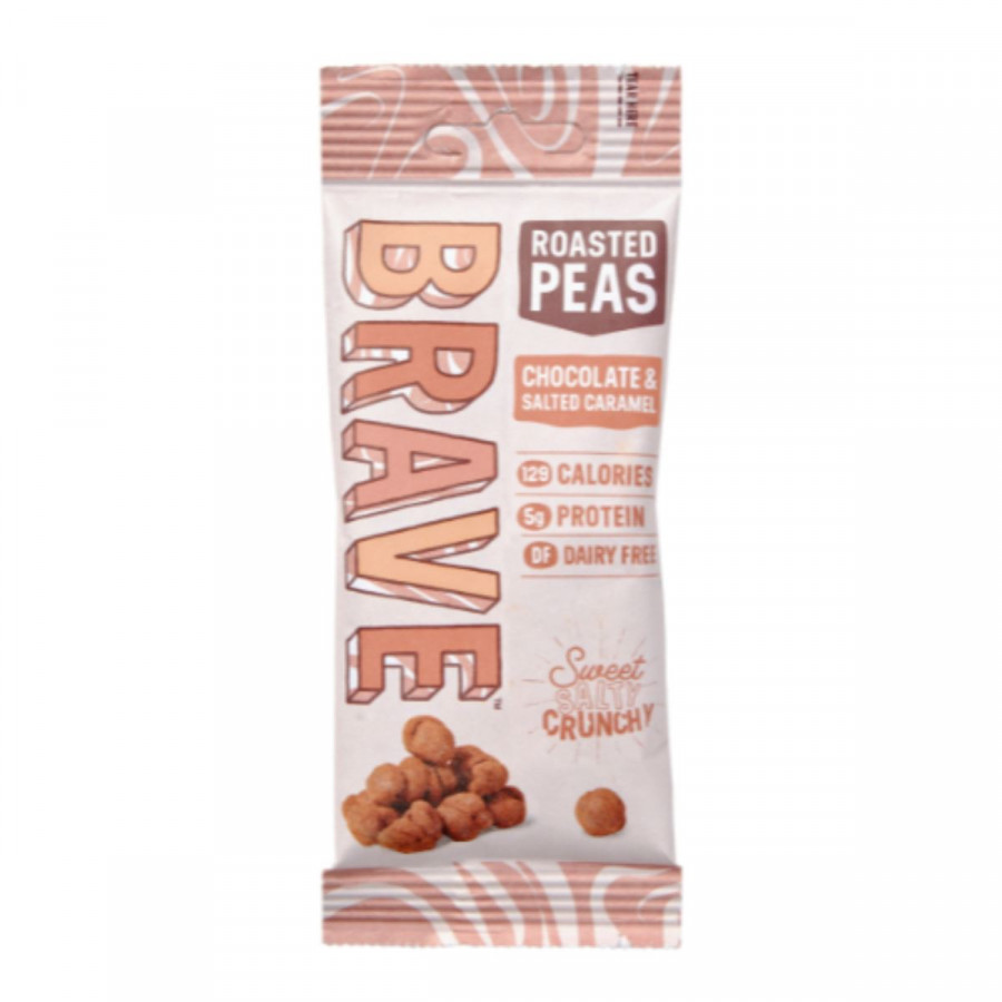Click to view product details and reviews for Brave Chocolate Salted Caramel Roasted Peas 30g X 12 95460.