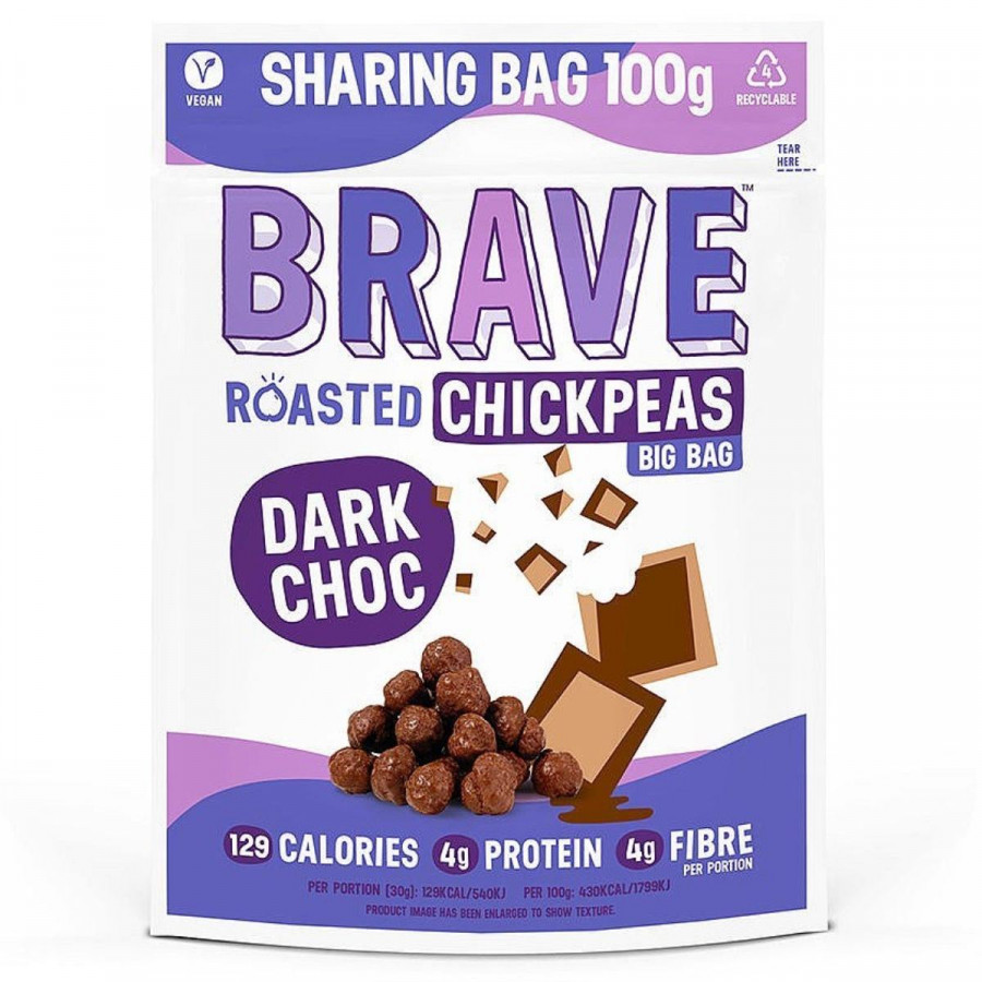 Click to view product details and reviews for Brave Dark Chocolate Roasted Chickpeas 100g 702286.