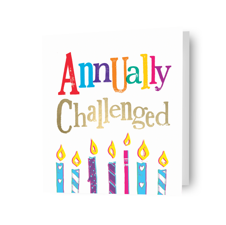 Click to view product details and reviews for Brightside Annually Challenged Birthday Card.