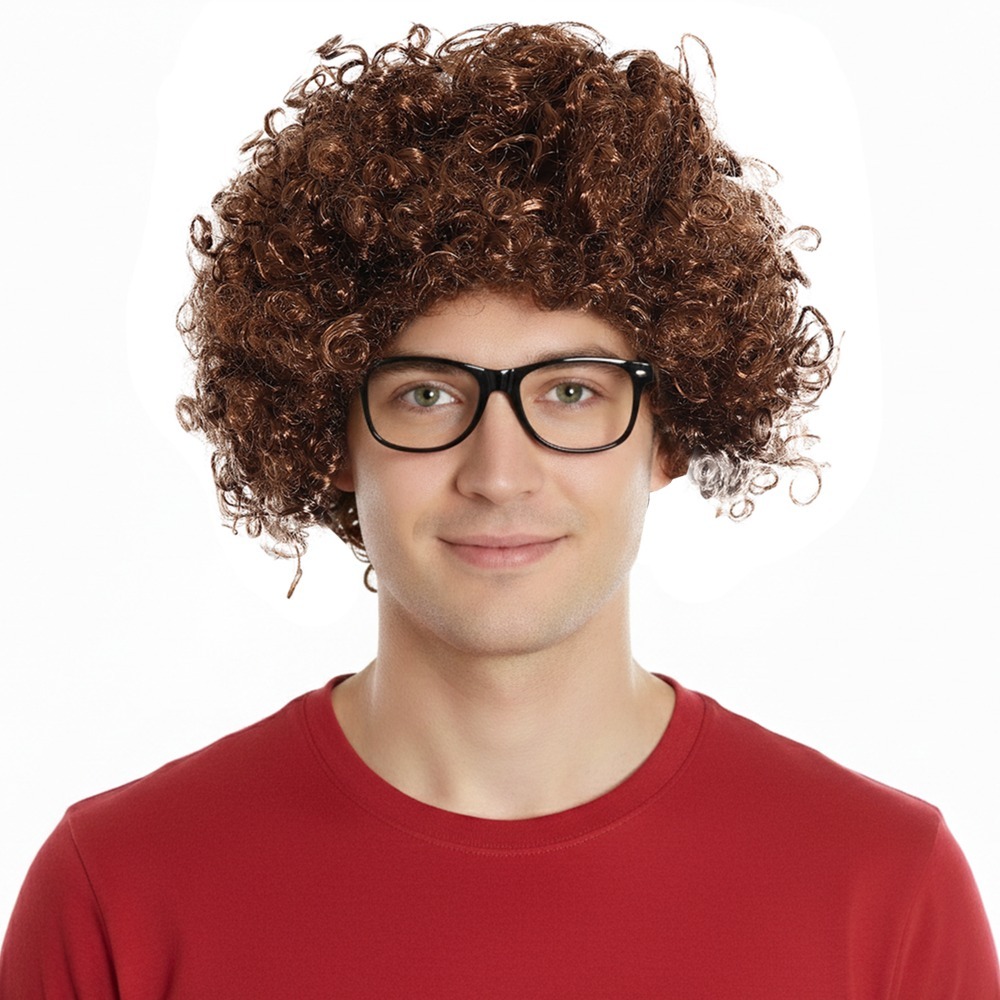 Click to view product details and reviews for Adults United Strand Accessory Set 2 Pcs Brown Curly Wig Glasses. Click to view product details and reviews for Adults United Strand Accessory Set 2 Pcs Brown Curly Wig Glasses.