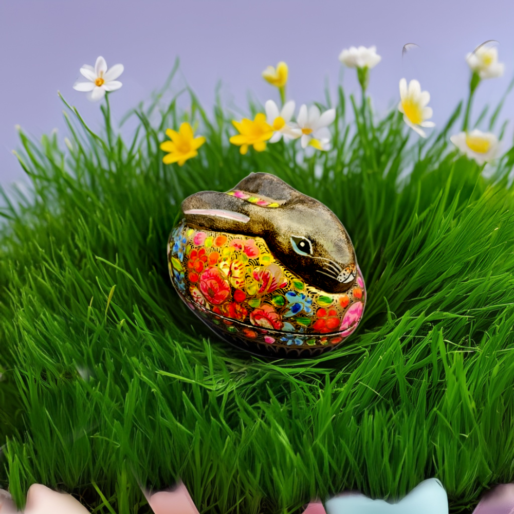 5-Inch Handmade Bunny Trinket Box – Easter & Home Décor