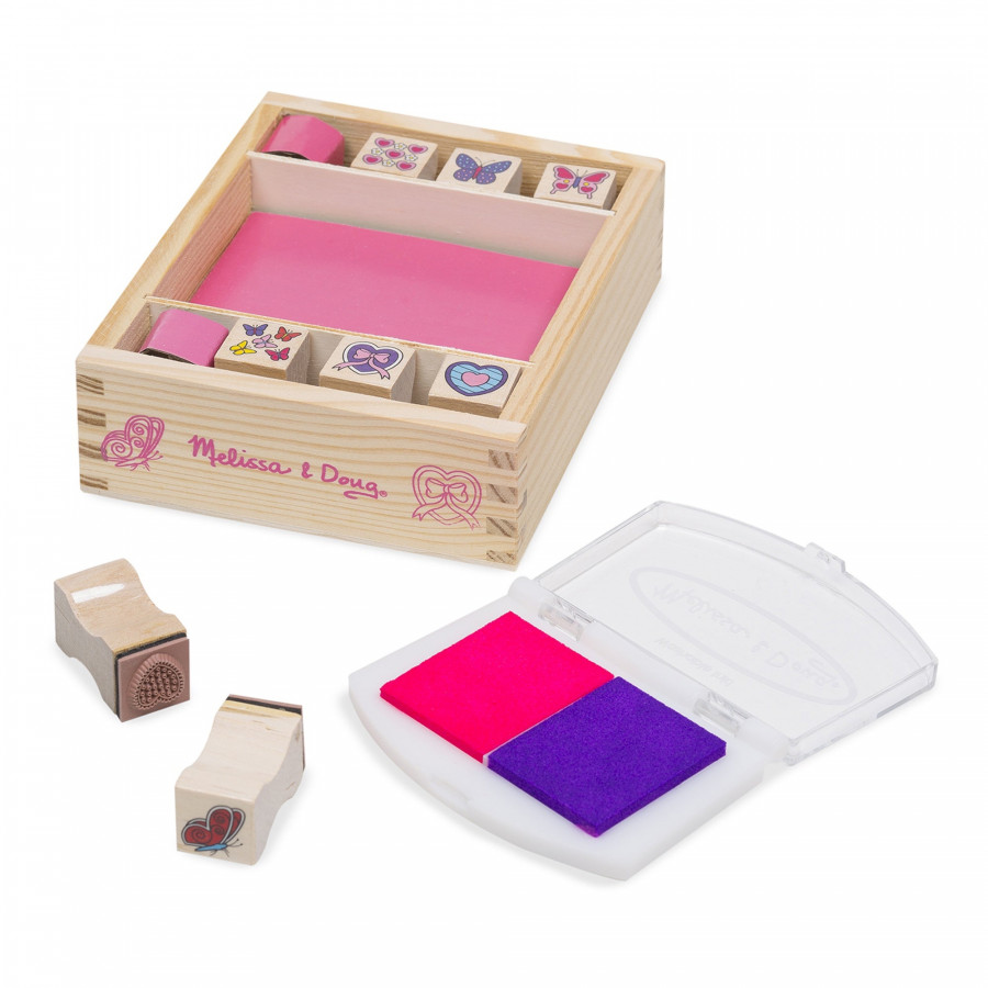 Butterfly and Heart Stamps - wooden stamping set