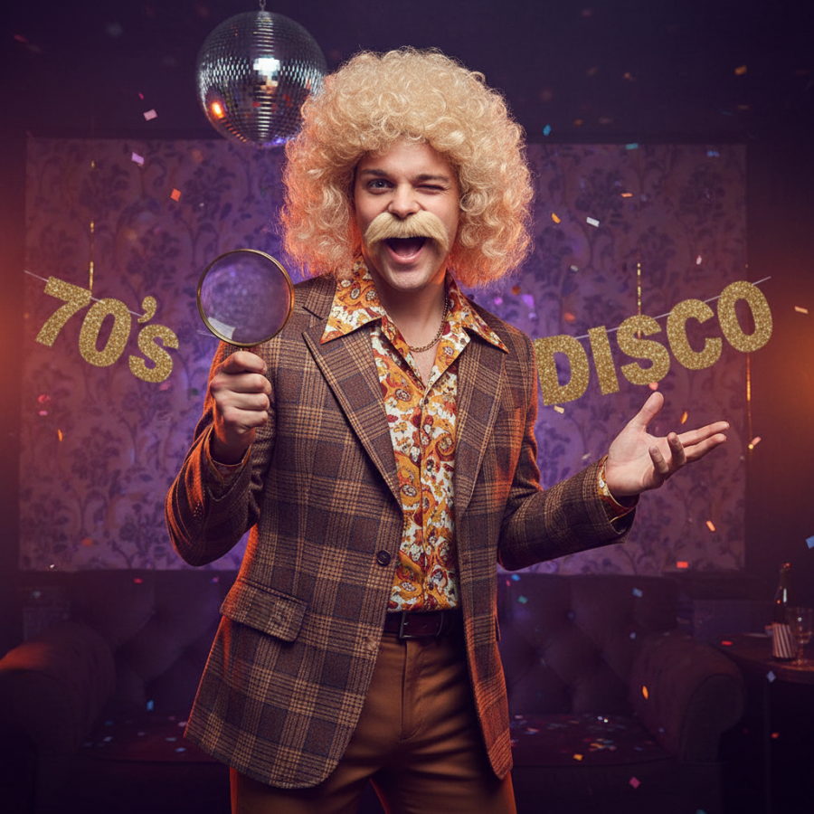 Click to view product details and reviews for Wicked Costumes Dirty Blonde Perm Wig Moustache Set For Men.