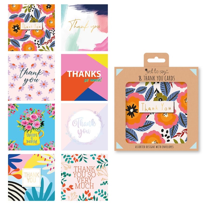 8 Assorted Thank You Cards Box