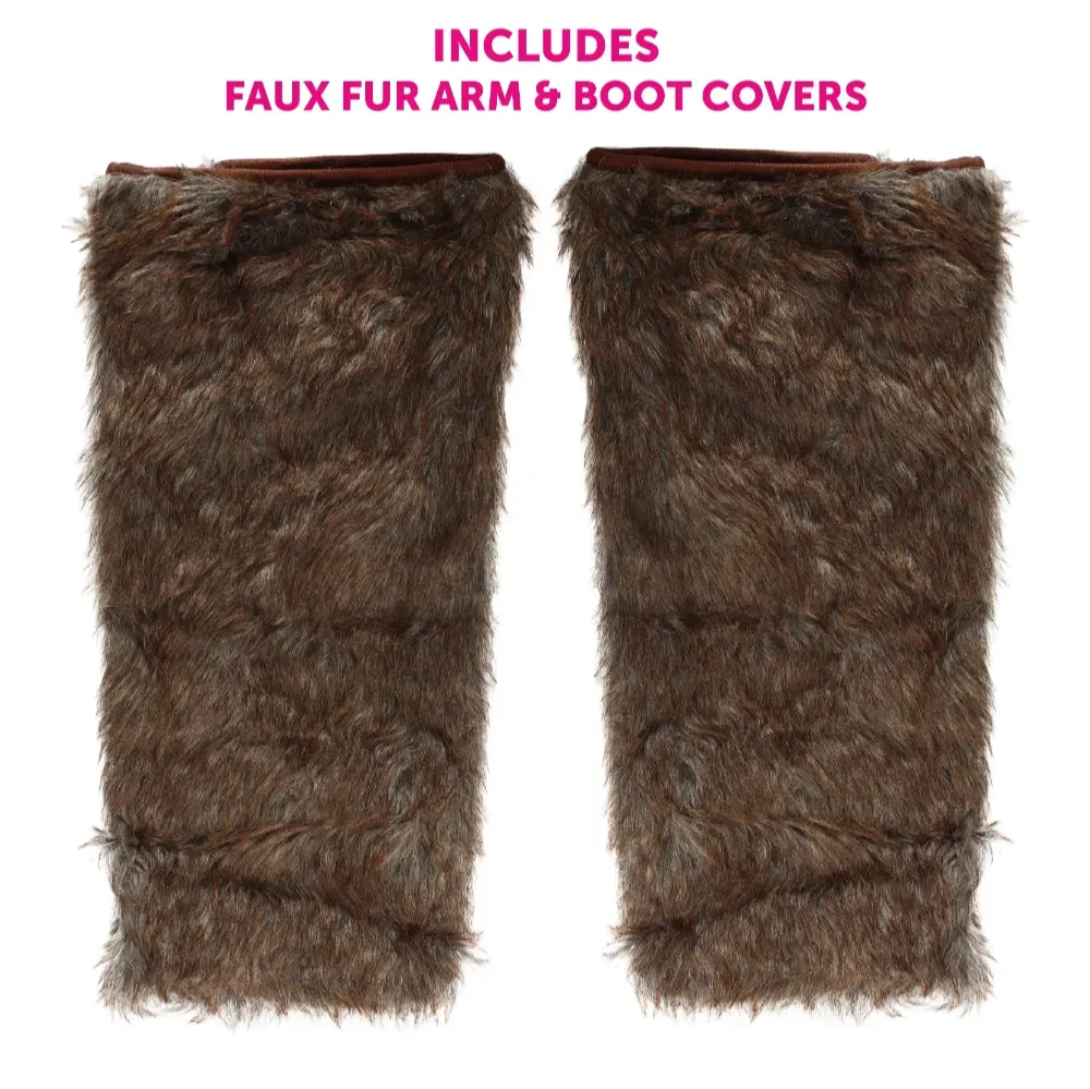 Adults Magical Groundskeeper Costume | 7 Pcs | Tunic, Belt, Arm Covers, Boot Covers, Wig, Beard & Lantern