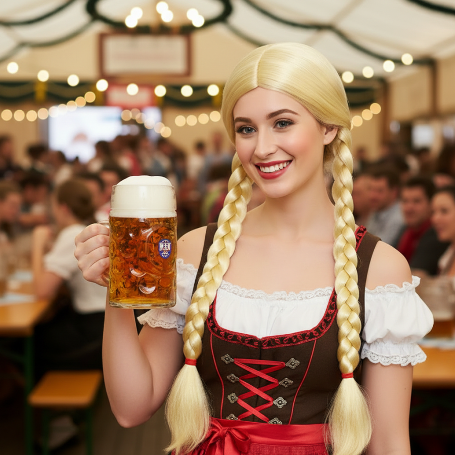 Click to view product details and reviews for Wicked Costumes Oktoberfest Beer Girl Plaited Wig Blonde. Click to view product details and reviews for Wicked Costumes Oktoberfest Beer Girl Plaited Wig Blonde.