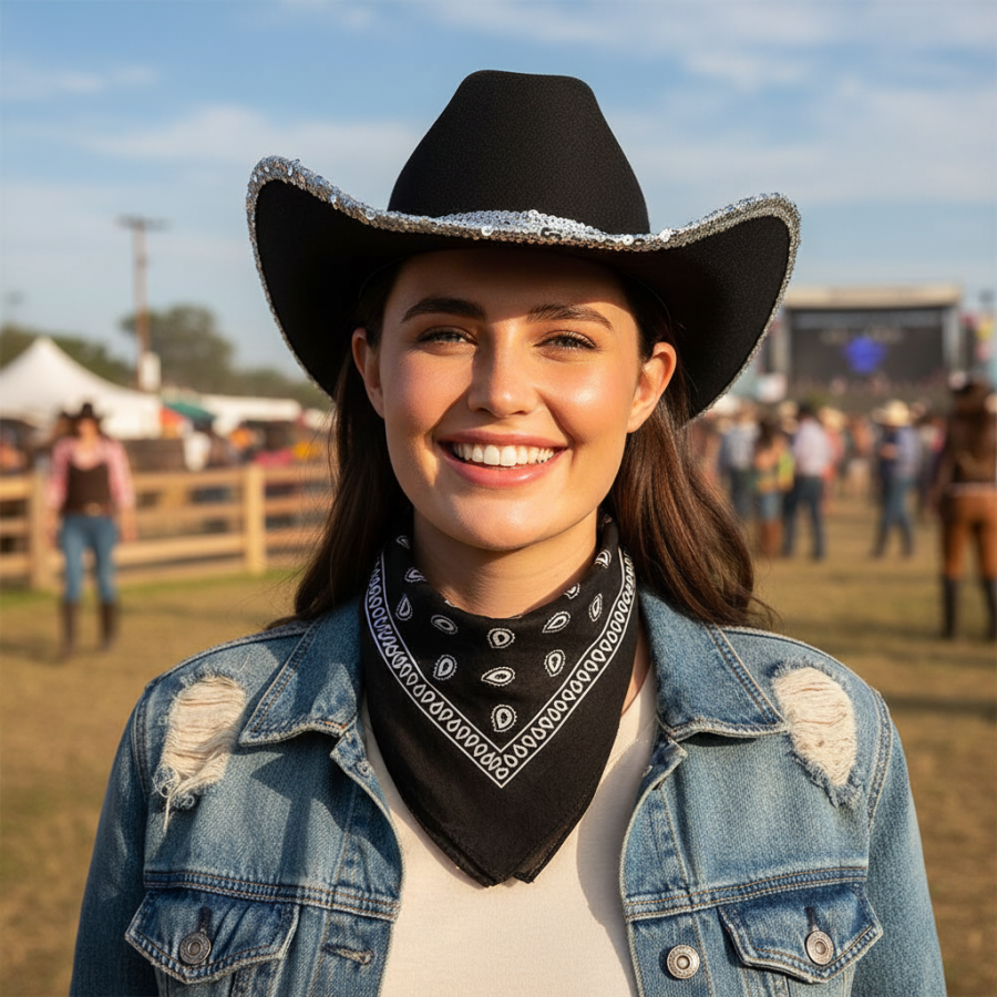 Click to view product details and reviews for Wicked Costumes Black White Cowboy Bandana Paisley Design. Click to view product details and reviews for Wicked Costumes Black White Cowboy Bandana Paisley Design.