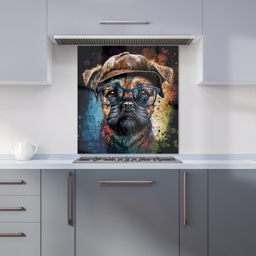 Click to view product details and reviews for Border Terrier Dog Face Splashart Kitchen Splashback W700mm X H750mm.