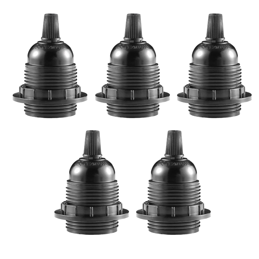 Click to view product details and reviews for 5pack E27 Screw Lamp Holder Pendant Socket Holder Black Plastic Lamp Holder4377.