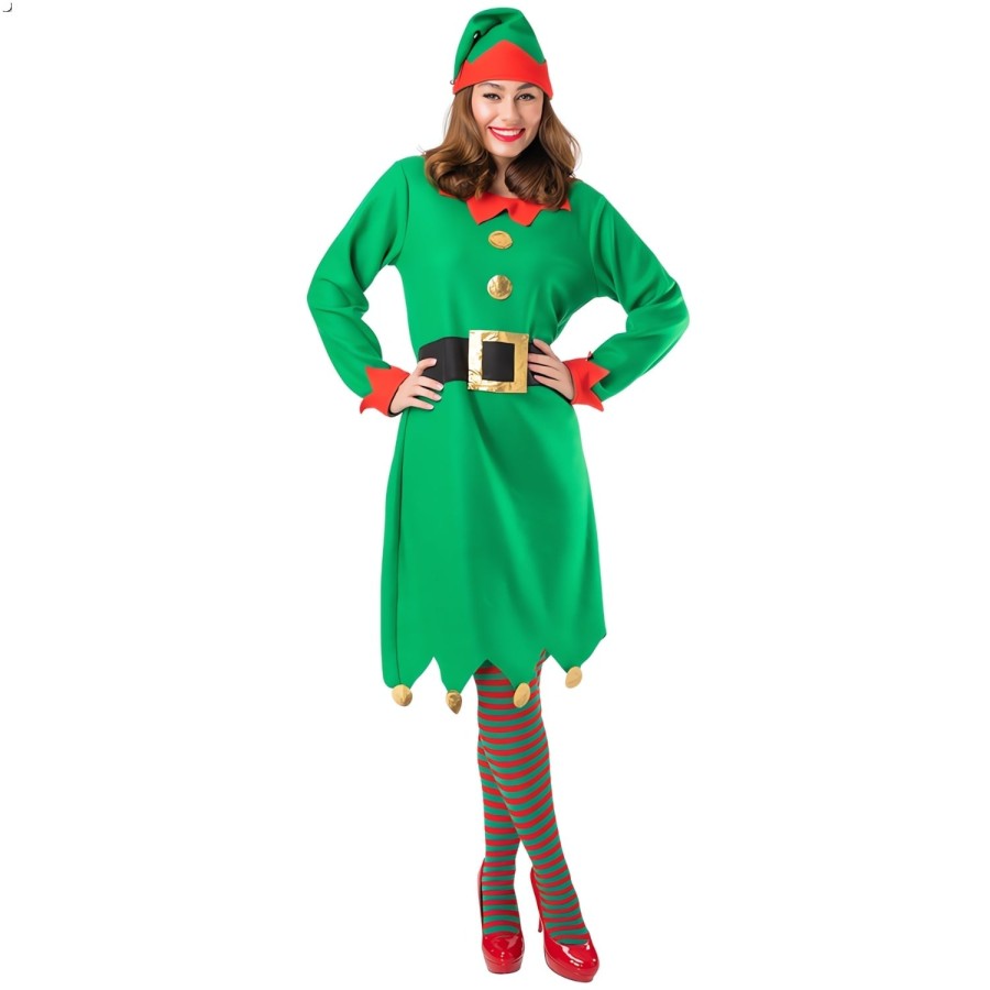 Click to view product details and reviews for Womens Santa Helper Naughty Elf Costume Medium Uk Dress Size 14 16.