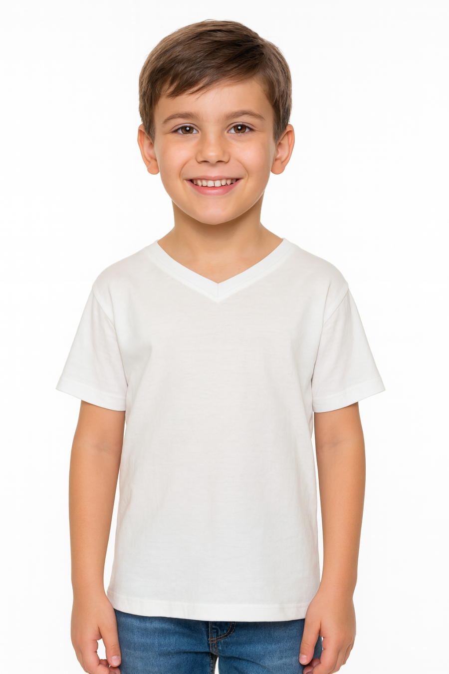 Click to view product details and reviews for A2z 4 Kids Basic T Shirt Back To School Short Sleeve V Style Crew Neck Casual Fit Fashion 100 Cotton For Children Girls Boys Age 2 13 Years 7 8 Yea.