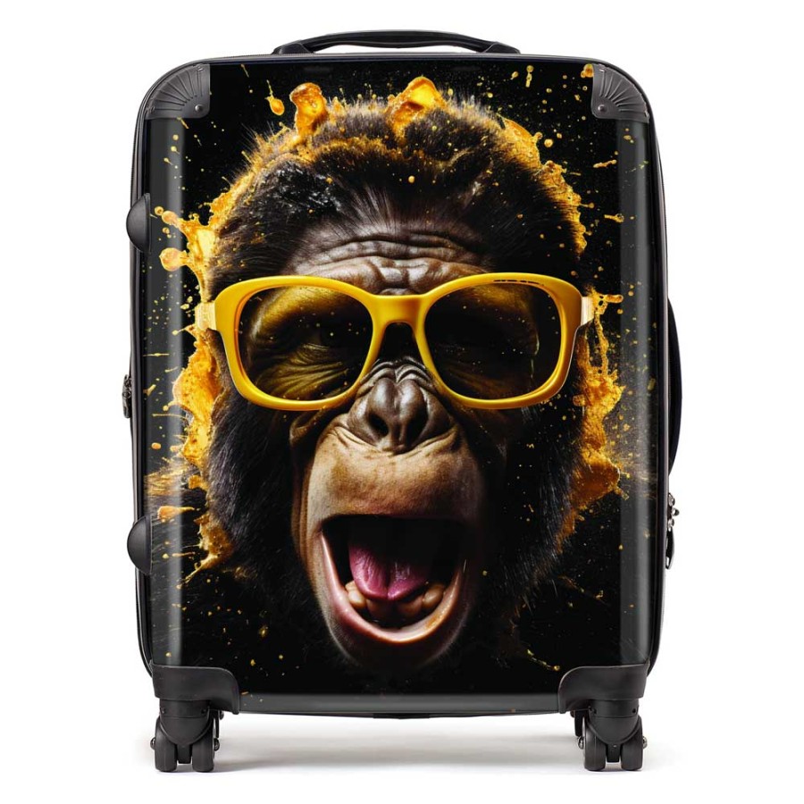 Click to view product details and reviews for Splashart Monkey Face With Yellow Glasses Suitcase Large. Click to view product details and reviews for Splashart Monkey Face With Yellow Glasses Suitcase Large.